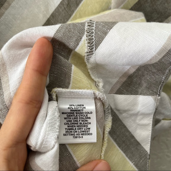 Liz Claiborne women’s Linen blend sleeveless shift dress with pockets, small - Picture 7 of 7